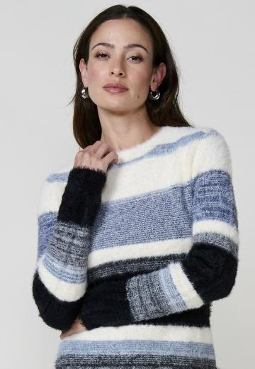 Пуловер в полоску