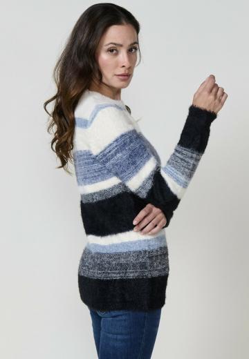 Пуловер в полоску