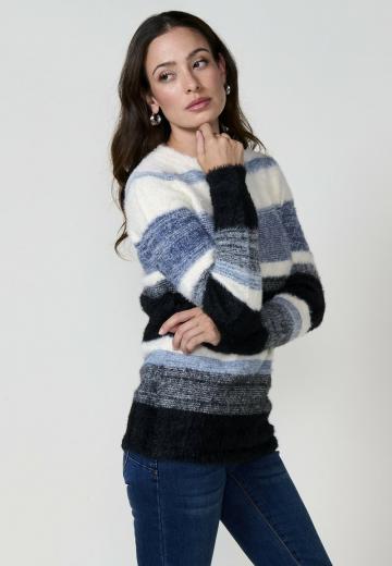 Пуловер в полоску