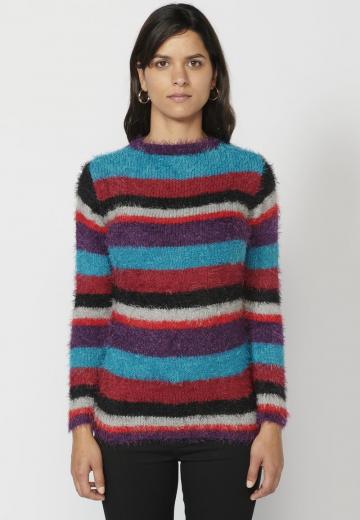 Пуловер в полоску