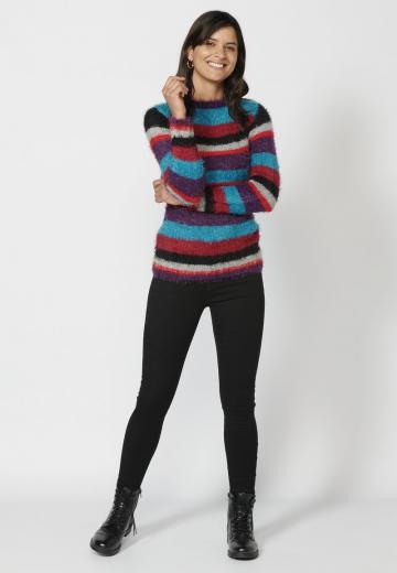 Пуловер в полоску