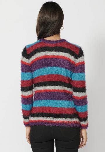 Пуловер в полоску