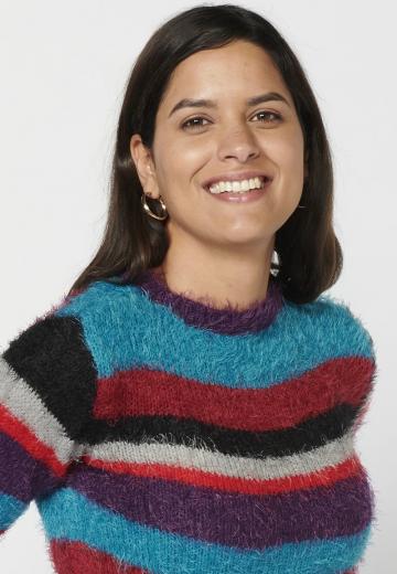 Пуловер в полоску