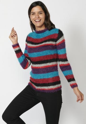 Пуловер в полоску