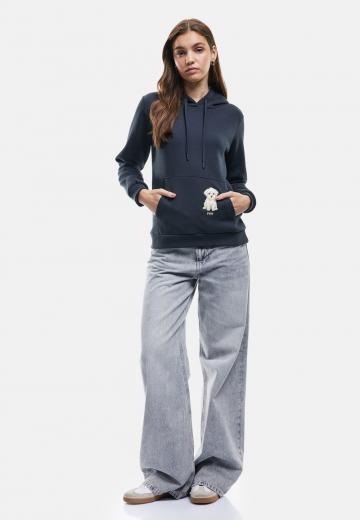 Пуловер с капюшоном