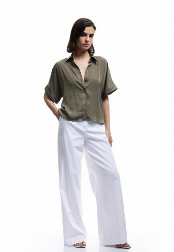 Атласная блузка