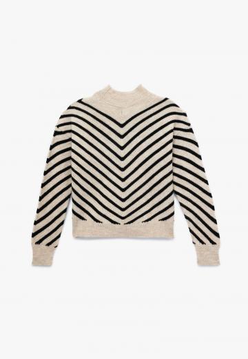 Пуловер в полоску