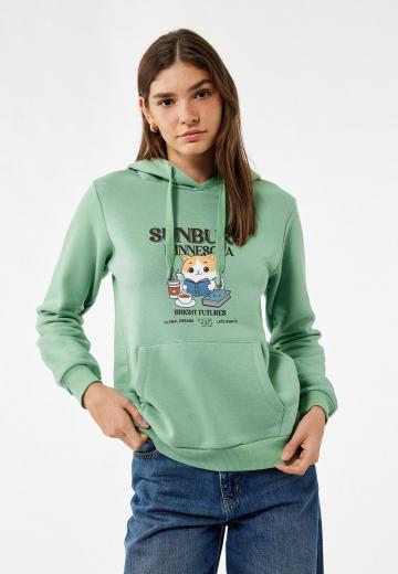 Пуловер с капюшоном