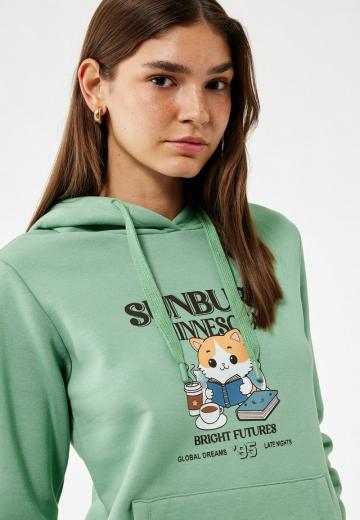 Пуловер с капюшоном