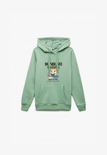 Пуловер с капюшоном