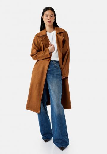 Пальто из искусственной кожи