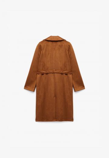 Пальто из искусственной кожи