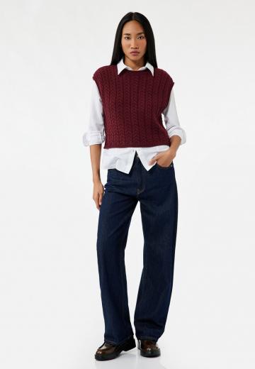 Пуловер без рукавов