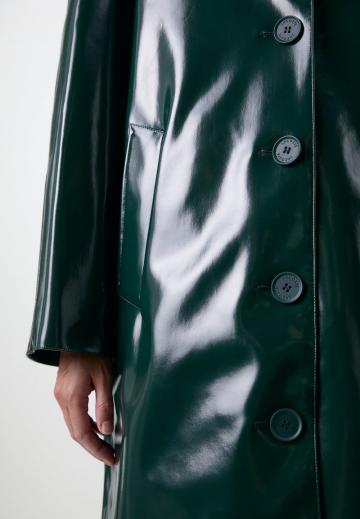 Пальто из искусственной кожи