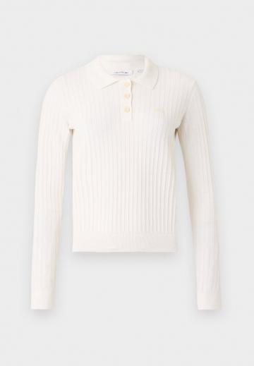 Пуловер с воротником поло