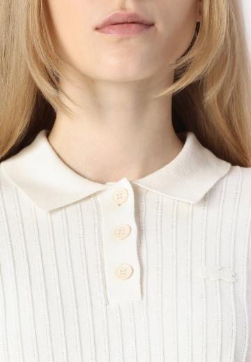 Пуловер с воротником поло