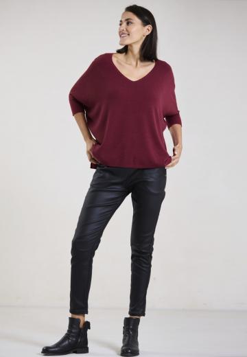 Пуловер с рукавом три четверти