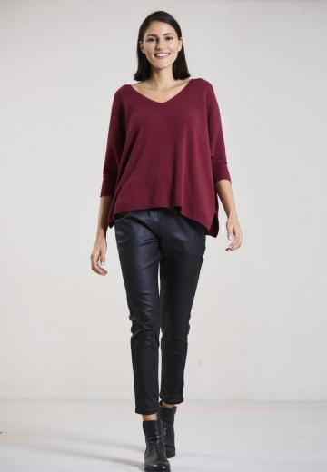 Пуловер с рукавом три четверти