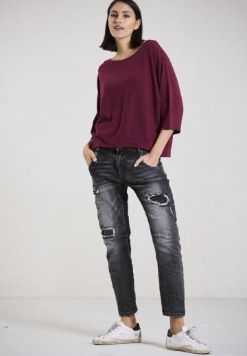 Пуловер с рукавом три четверти