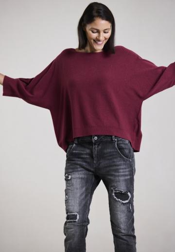 Пуловер с рукавом три четверти