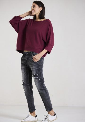 Пуловер с рукавом три четверти