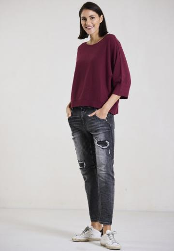 Пуловер с рукавом три четверти