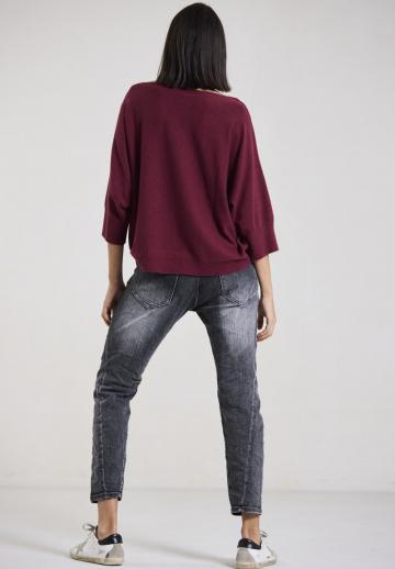 Пуловер с рукавом три четверти