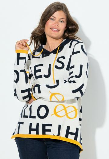 Пуловер с капюшоном