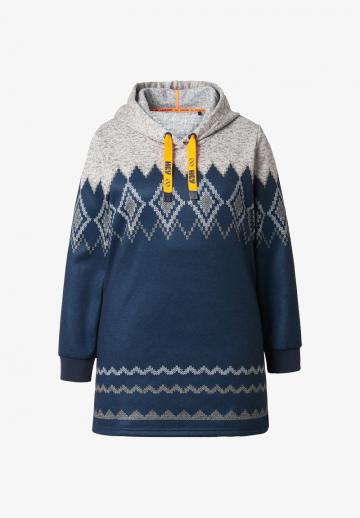 Пуловер с капюшоном