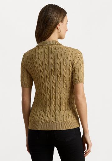 Пуловер с воротником поло