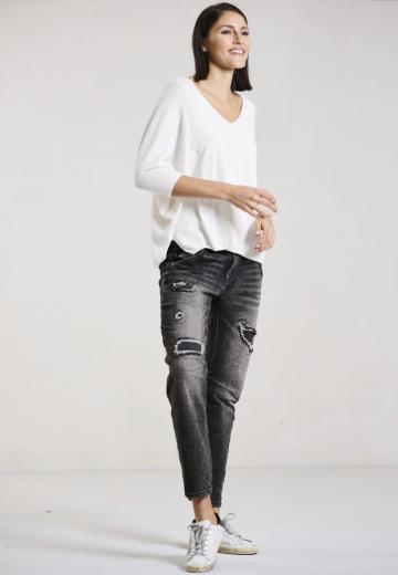 Пуловер с рукавом три четверти