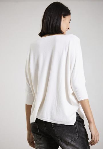 Пуловер с рукавом три четверти