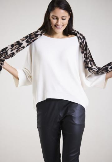 Пуловер с рукавом три четверти