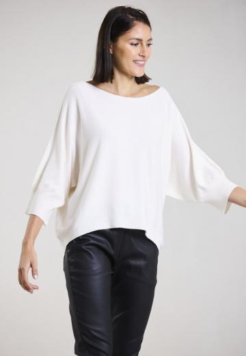 Пуловер с рукавом три четверти