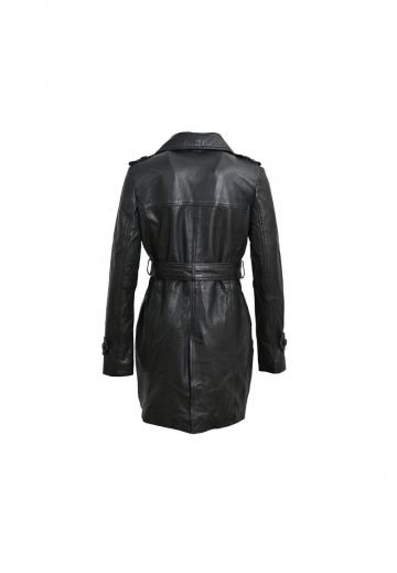 Кожаное пальто