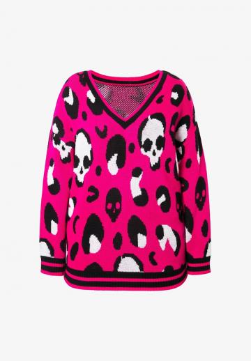 Пуловер с вырезом V