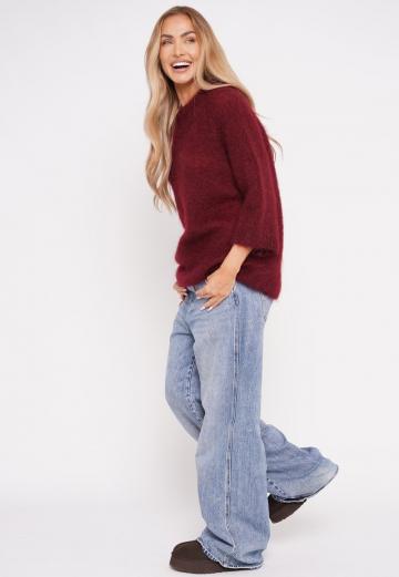 Пуловер с рукавом три четверти