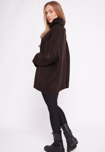 Пуловер с воротником поло