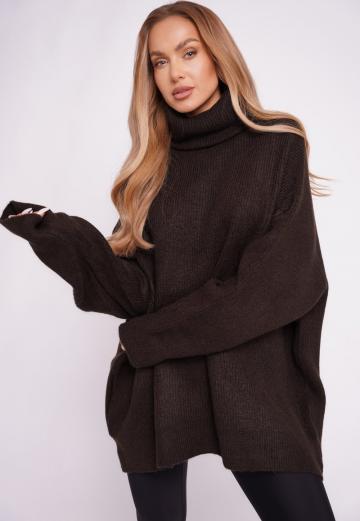 Пуловер с воротником поло