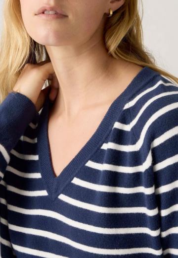 Пуловер в полоску