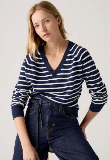 Пуловер в полоску