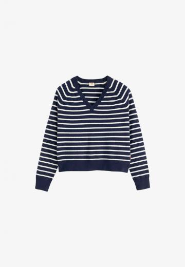 Пуловер в полоску