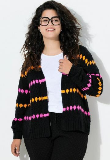 Жаккардовая вязаная кофта