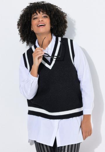 Пуловер без рукавов