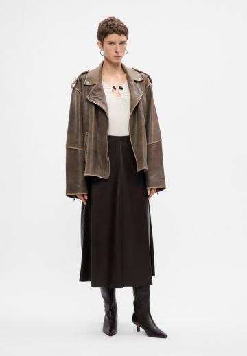 Кожаная юбка