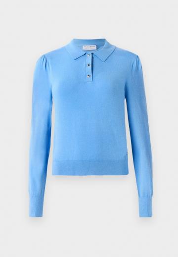 Пуловер с воротником поло