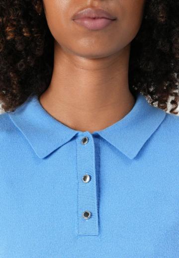 Пуловер с воротником поло