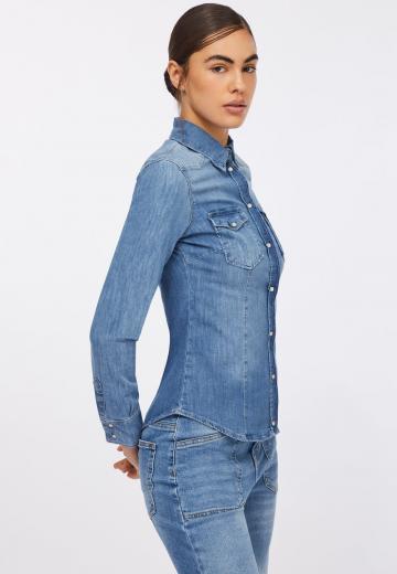 Джинсовая блузка