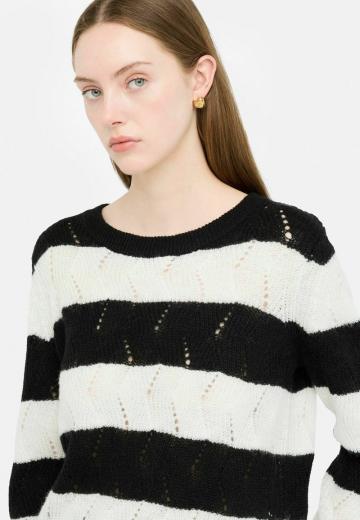 Пуловер в полоску
