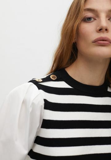 Пуловер в полоску